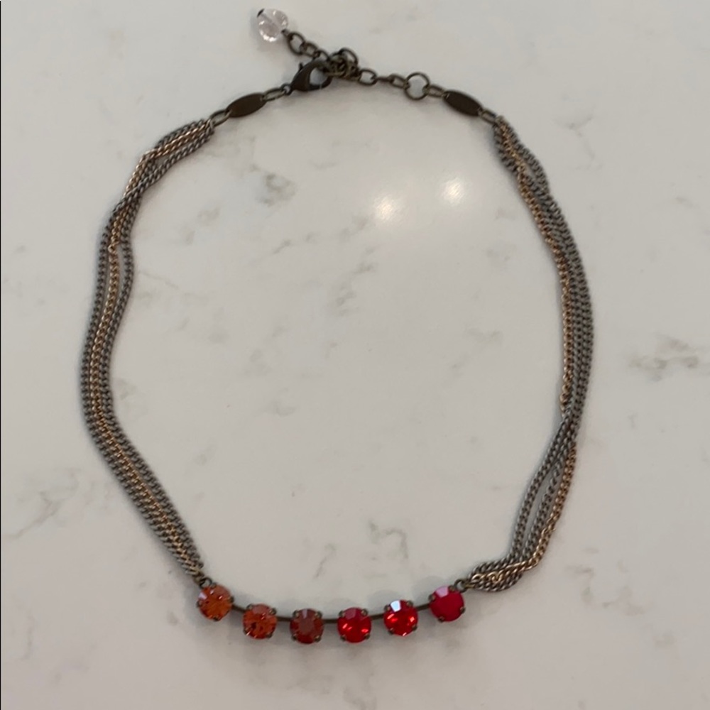 Sabika Red Crystal Choker